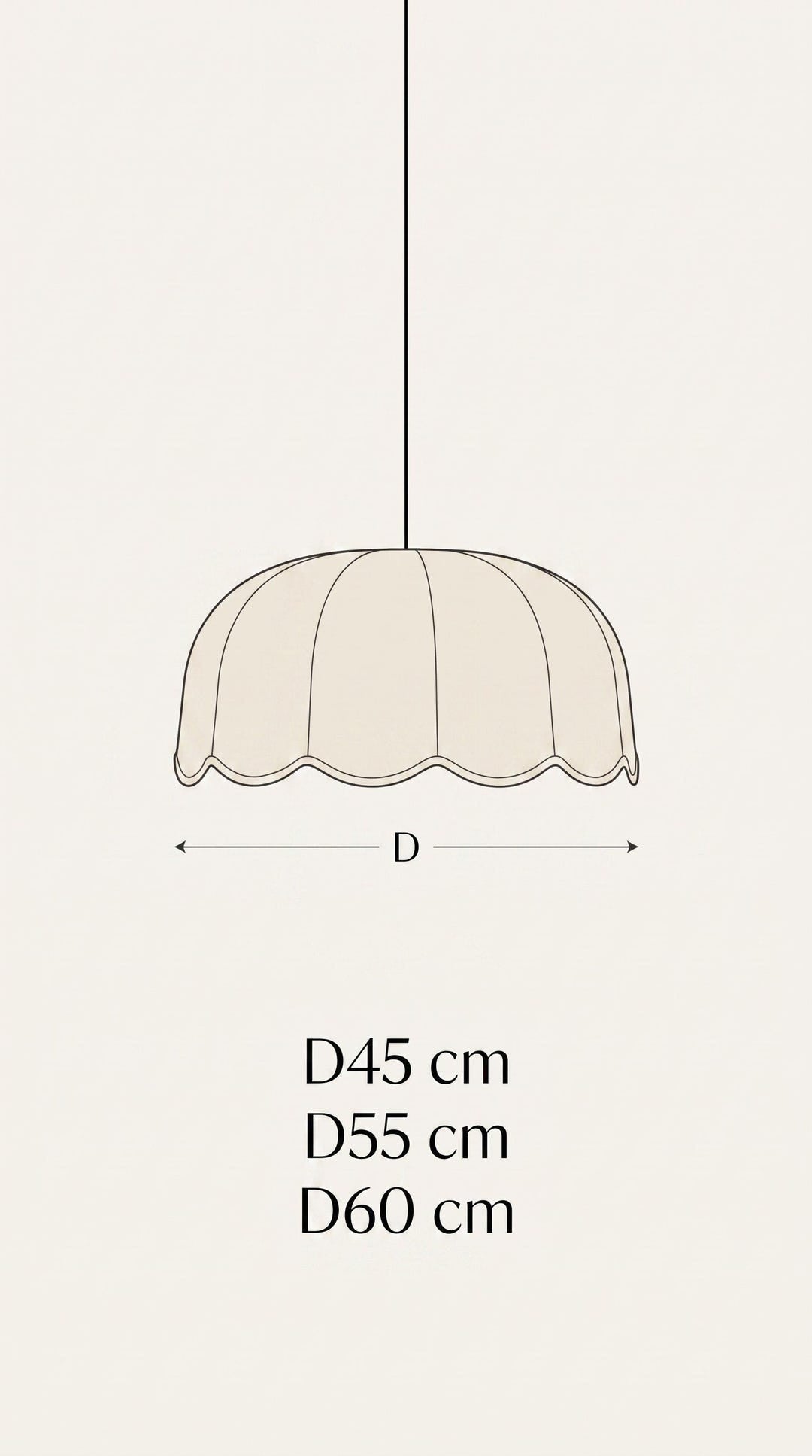 Wavy Fabric Pendant
