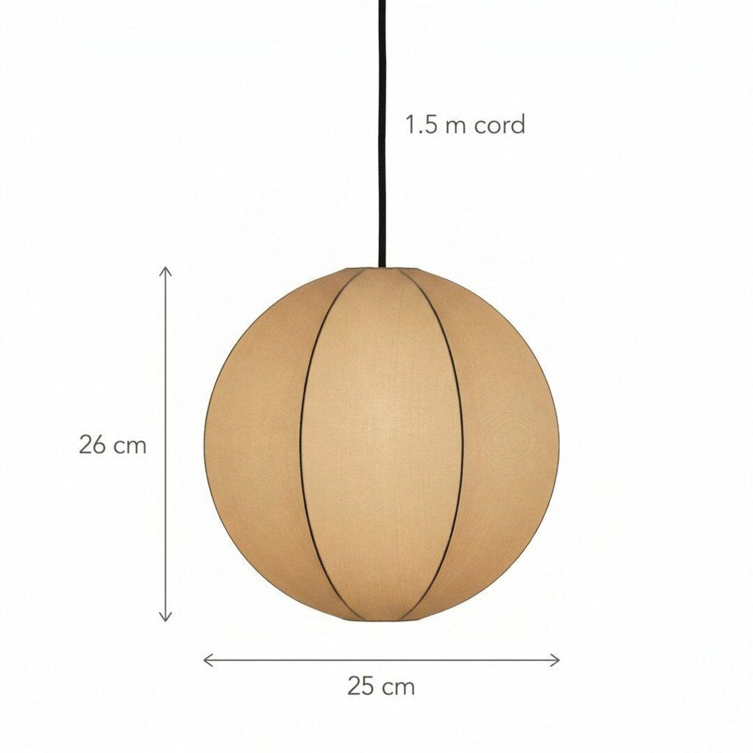 Round Silk Globe Pendant
