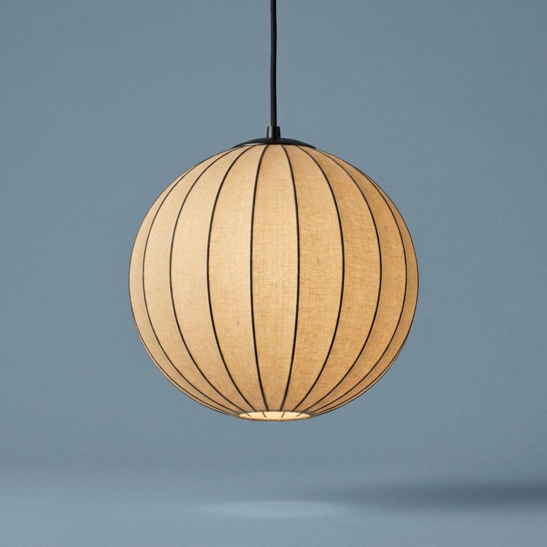 Round Silk Globe Pendant
