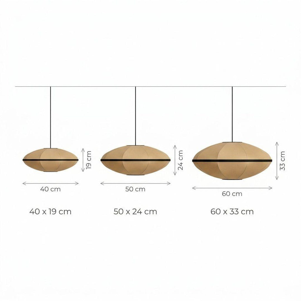Beige Silk Saucer Pendant