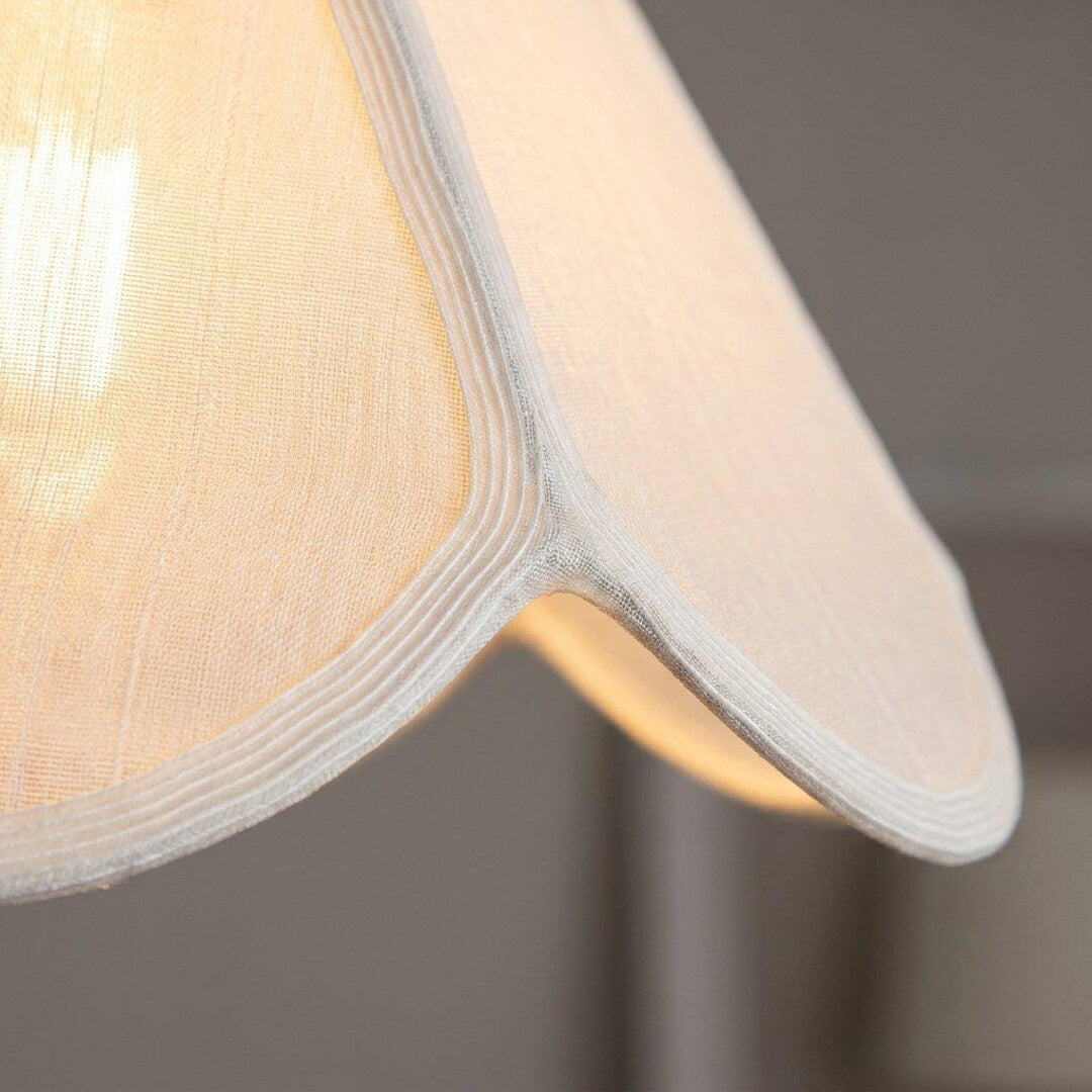 White Silk Saucer Pendant