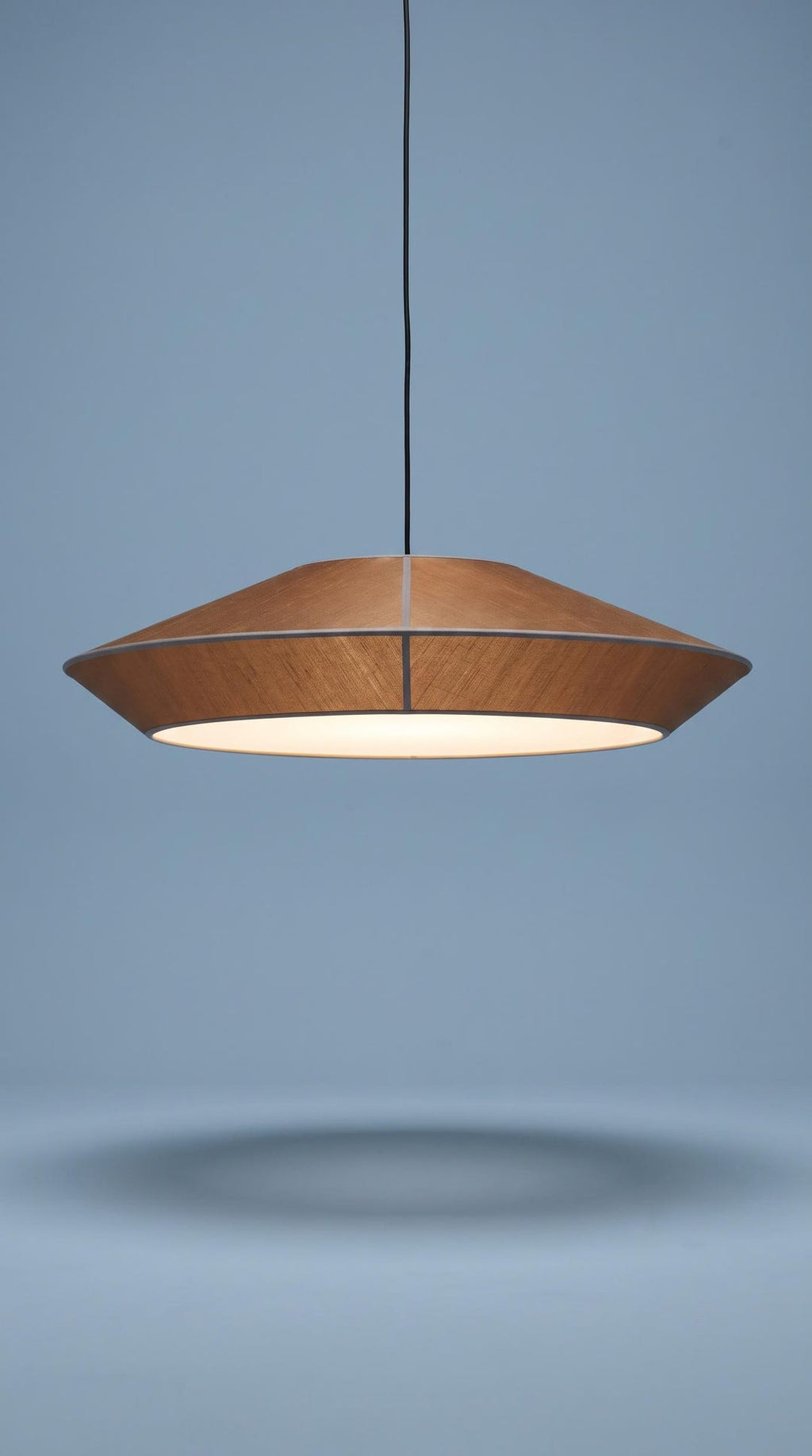 Brown Silk Saucer Pendant
