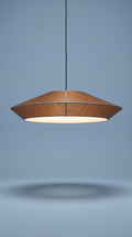 Brown Silk Saucer Pendant