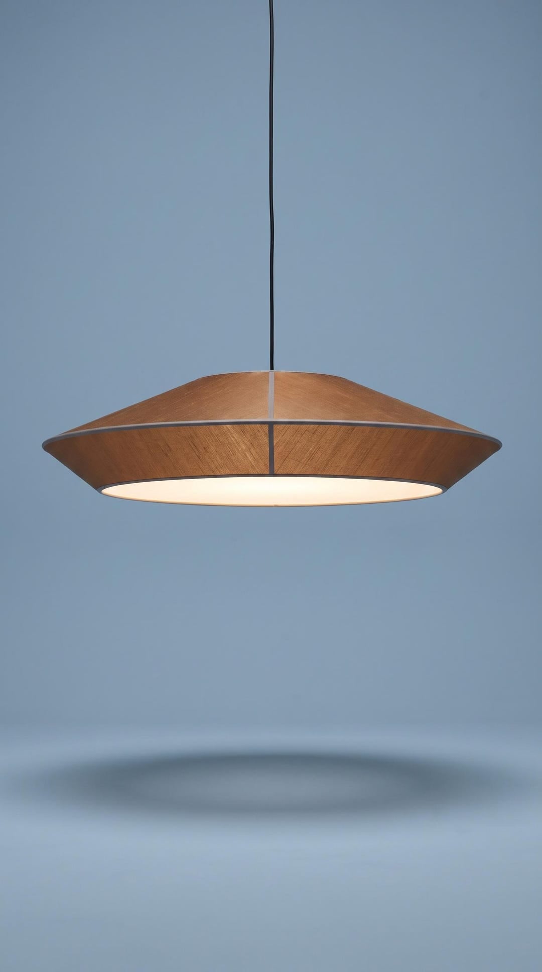 Brown Silk Saucer Pendant