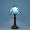 Blue Stained Glass Tiffany Lamp