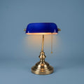 Cobalt Glass Bankers Desk Lamp