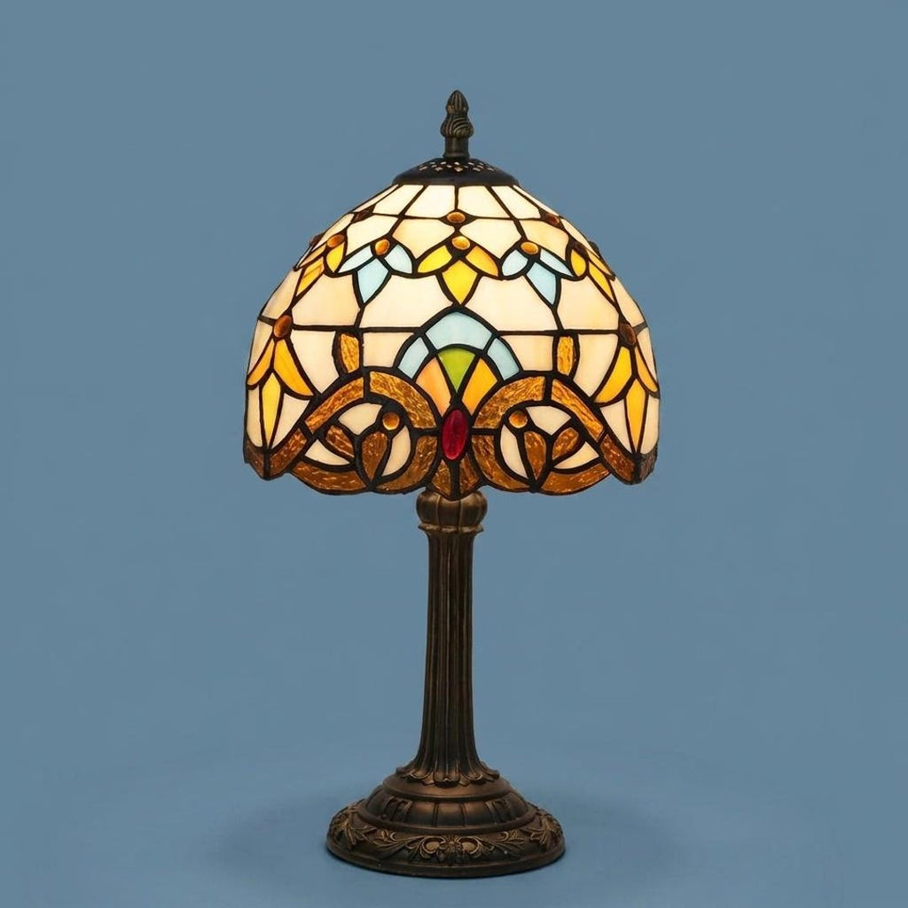 Baroque Stained Glass Table Lamp