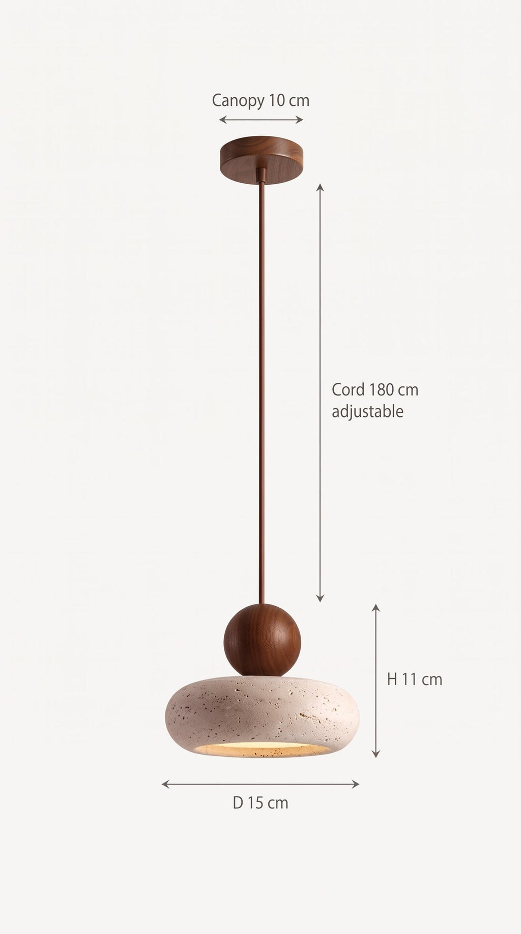 Travertine Stone Pendant Light