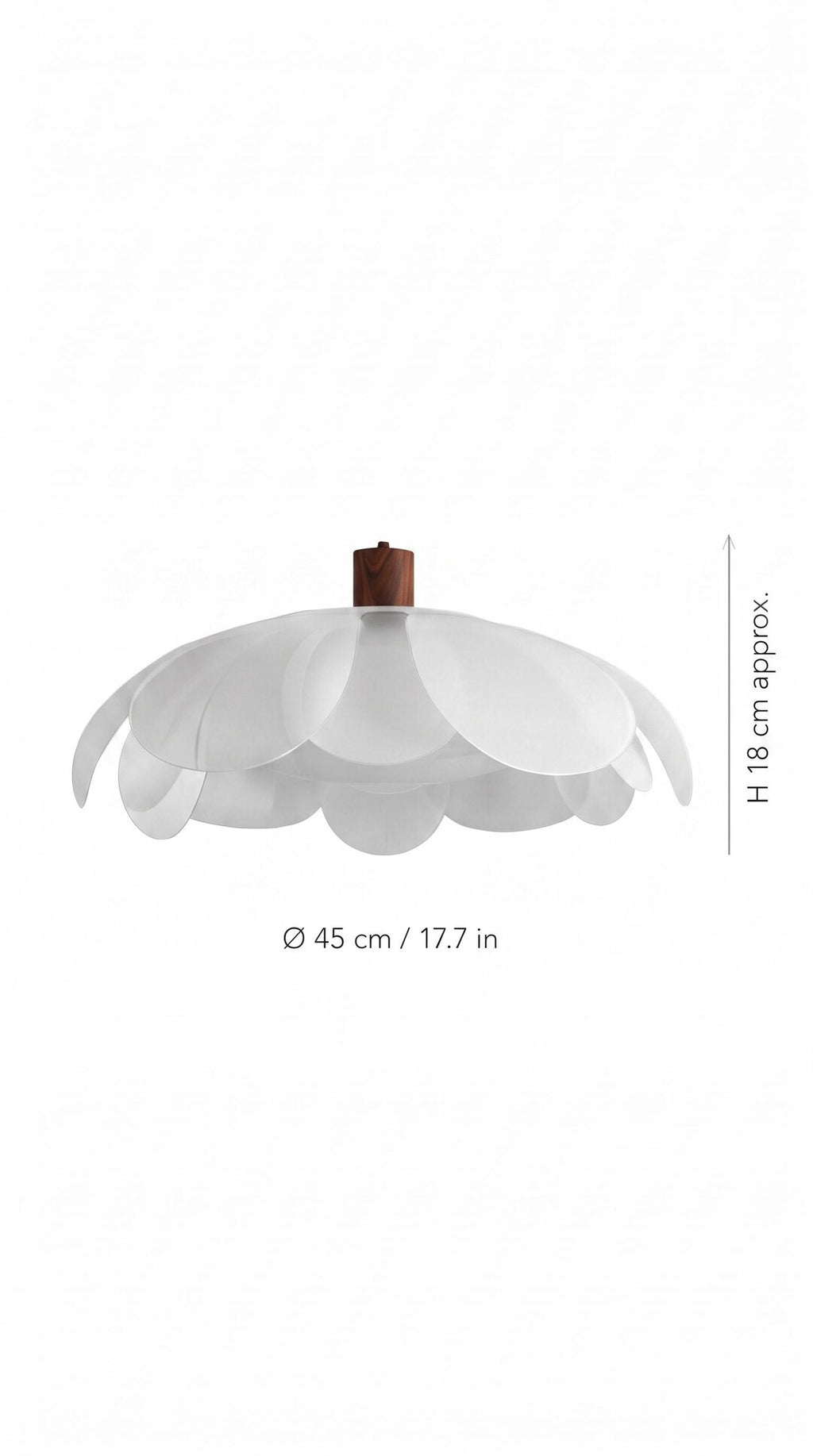 Walnut Acrylic Flower Pendant