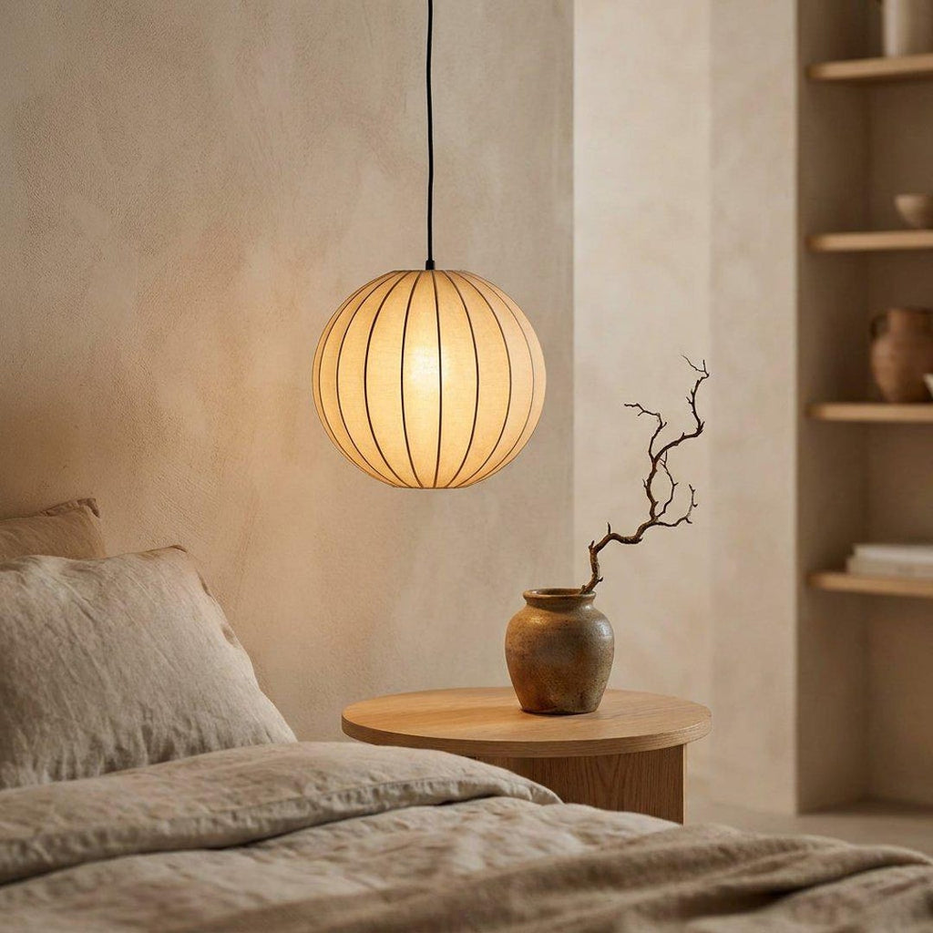 Round Silk Globe Pendant