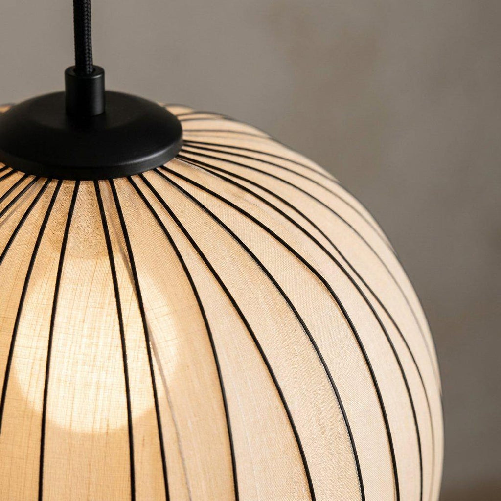 Round Silk Globe Pendant