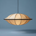 Beige Silk Saucer Pendant