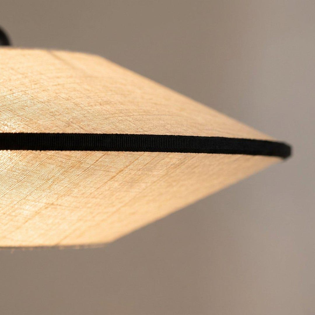 Beige Silk Saucer Pendant