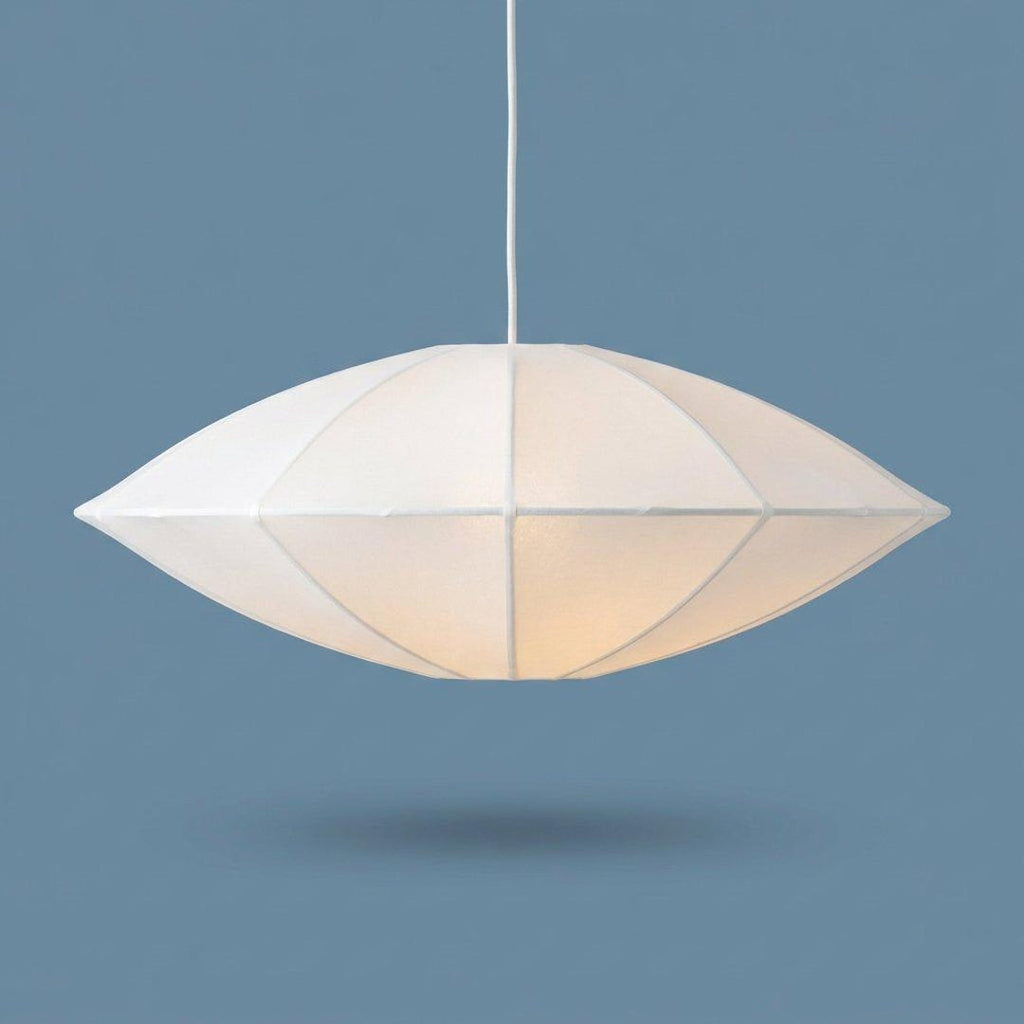 White Silk Saucer Pendant