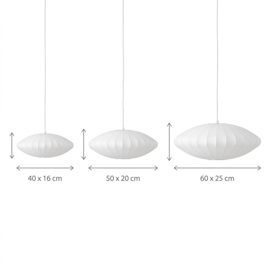 White Silk Saucer Pendant