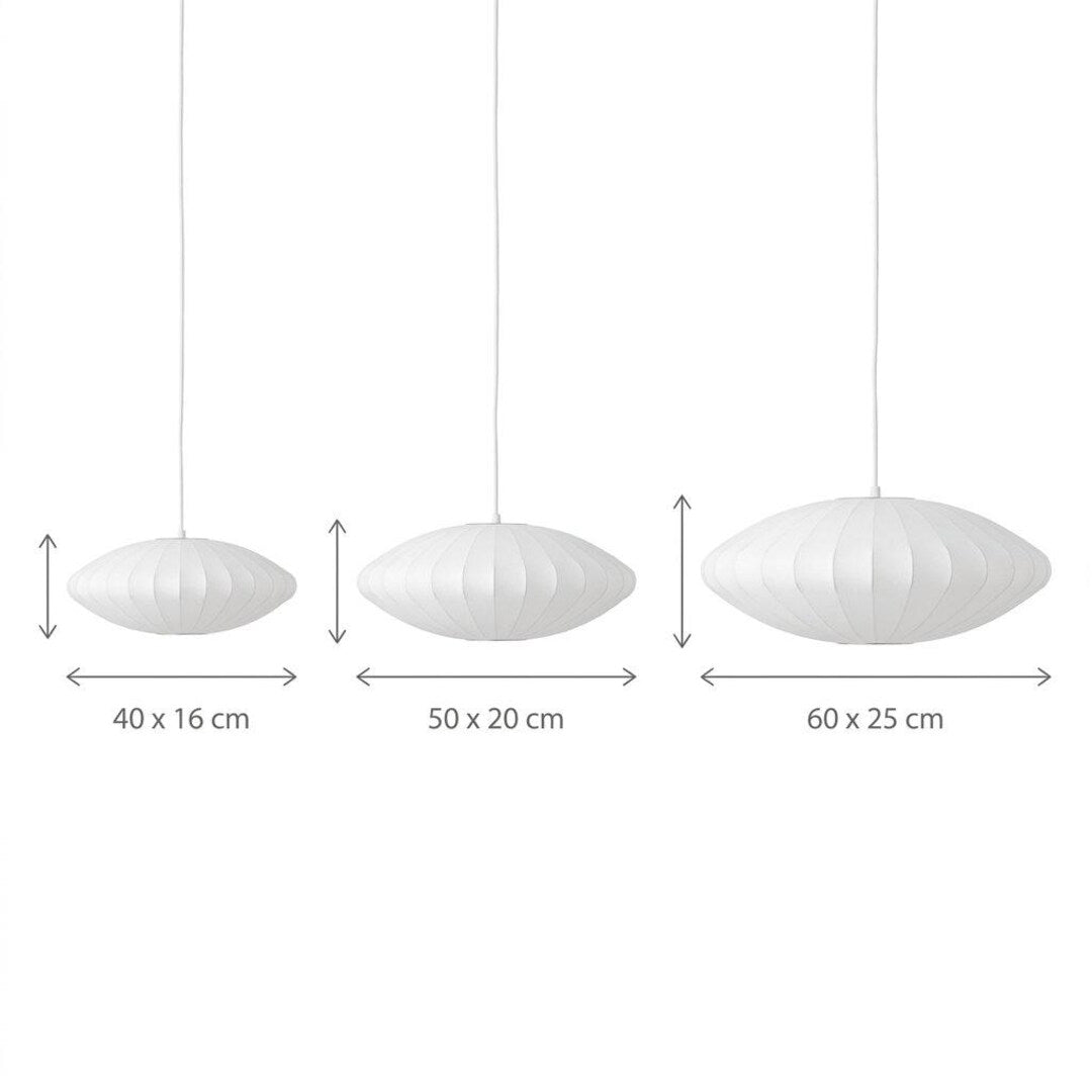 White Silk Saucer Pendant