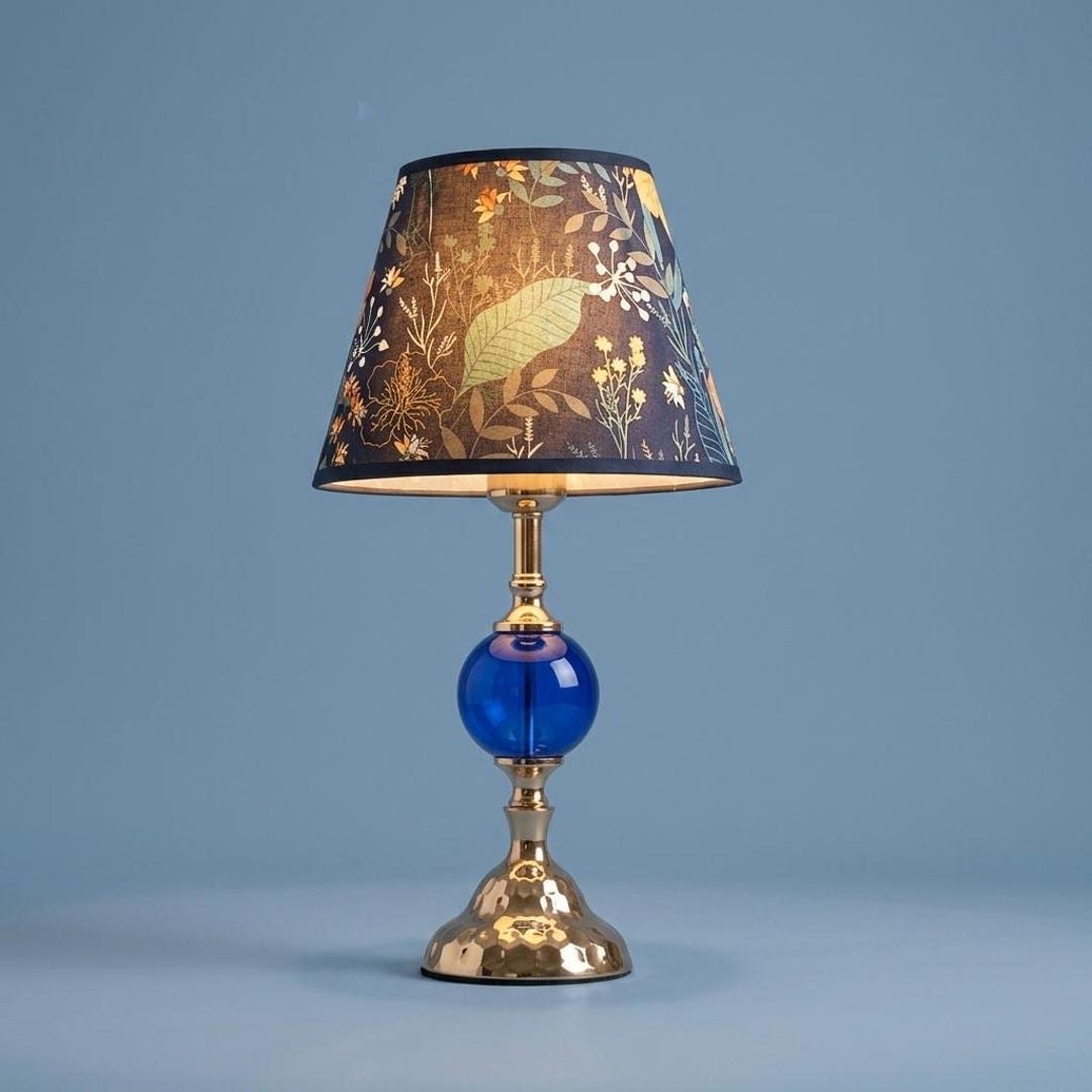 Botanical Glass Globe Table Lamp