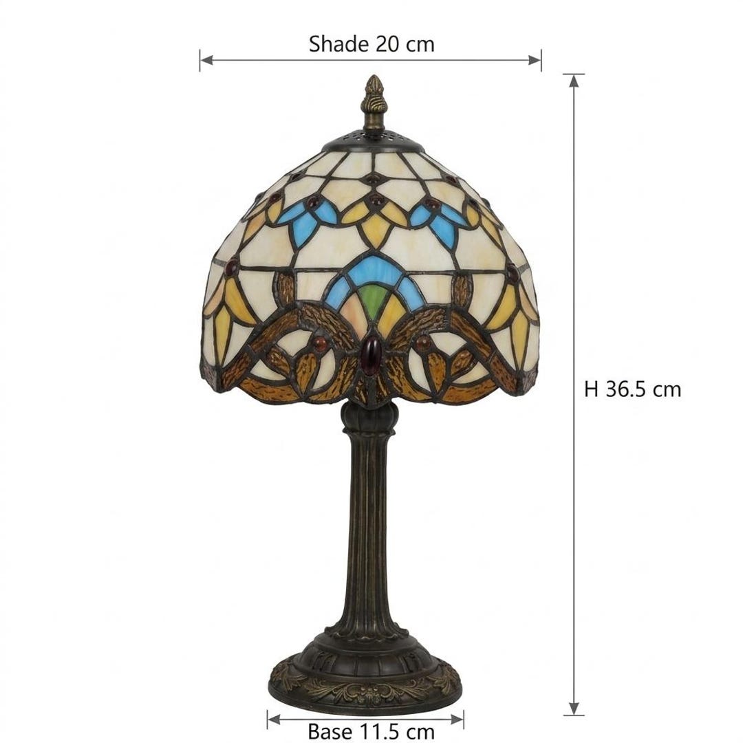 Baroque Stained Glass Table Lamp