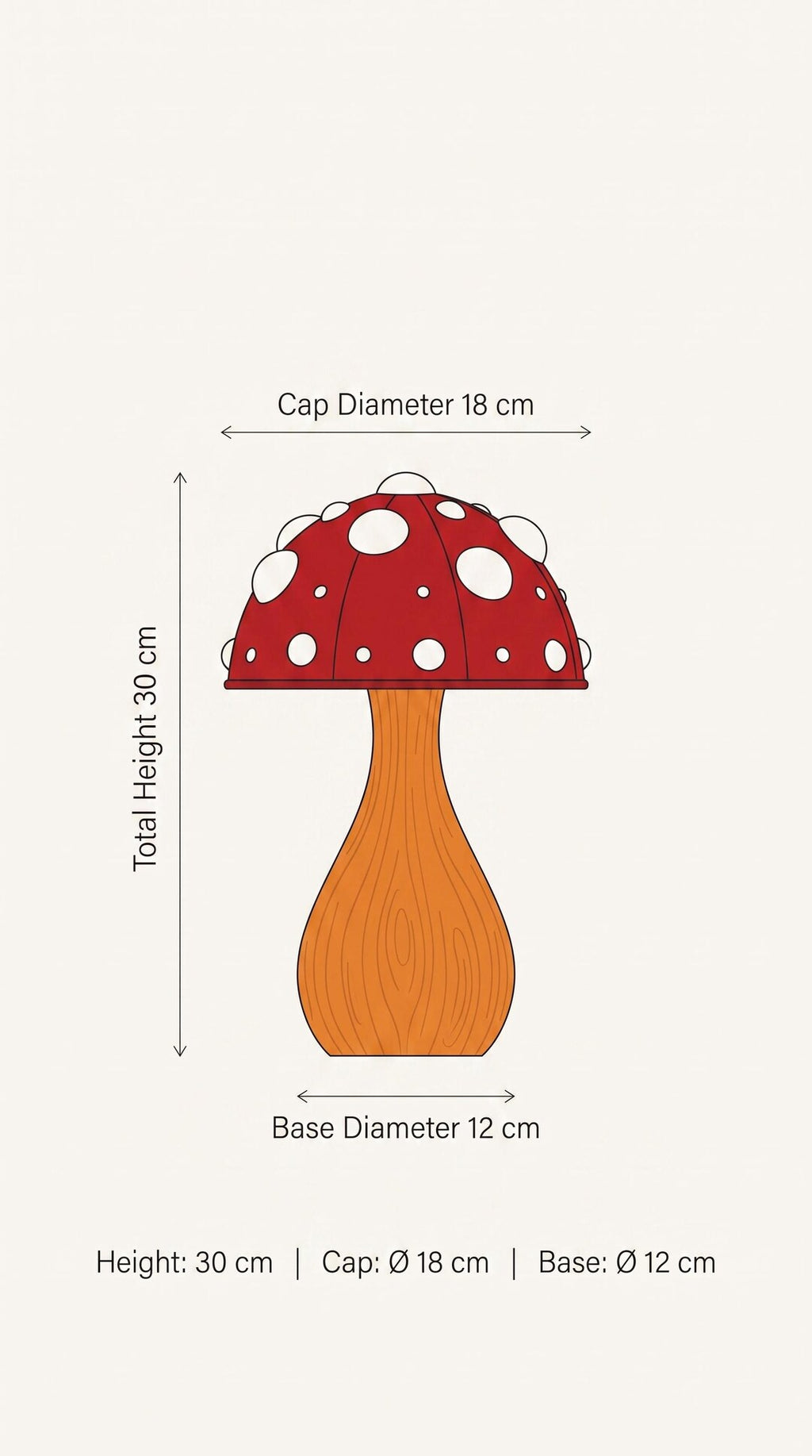 Amanita Mushroom Stained Glass Lamp
