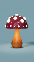 Amanita Mushroom Stained Glass Lamp