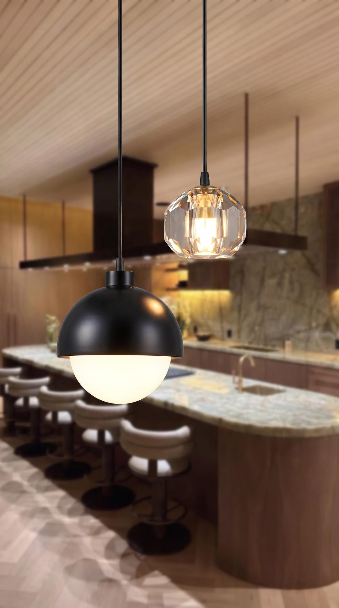 Crystal Globe Pendant Light