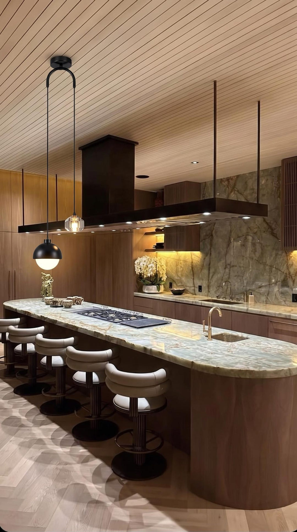 Crystal Globe Pendant Light