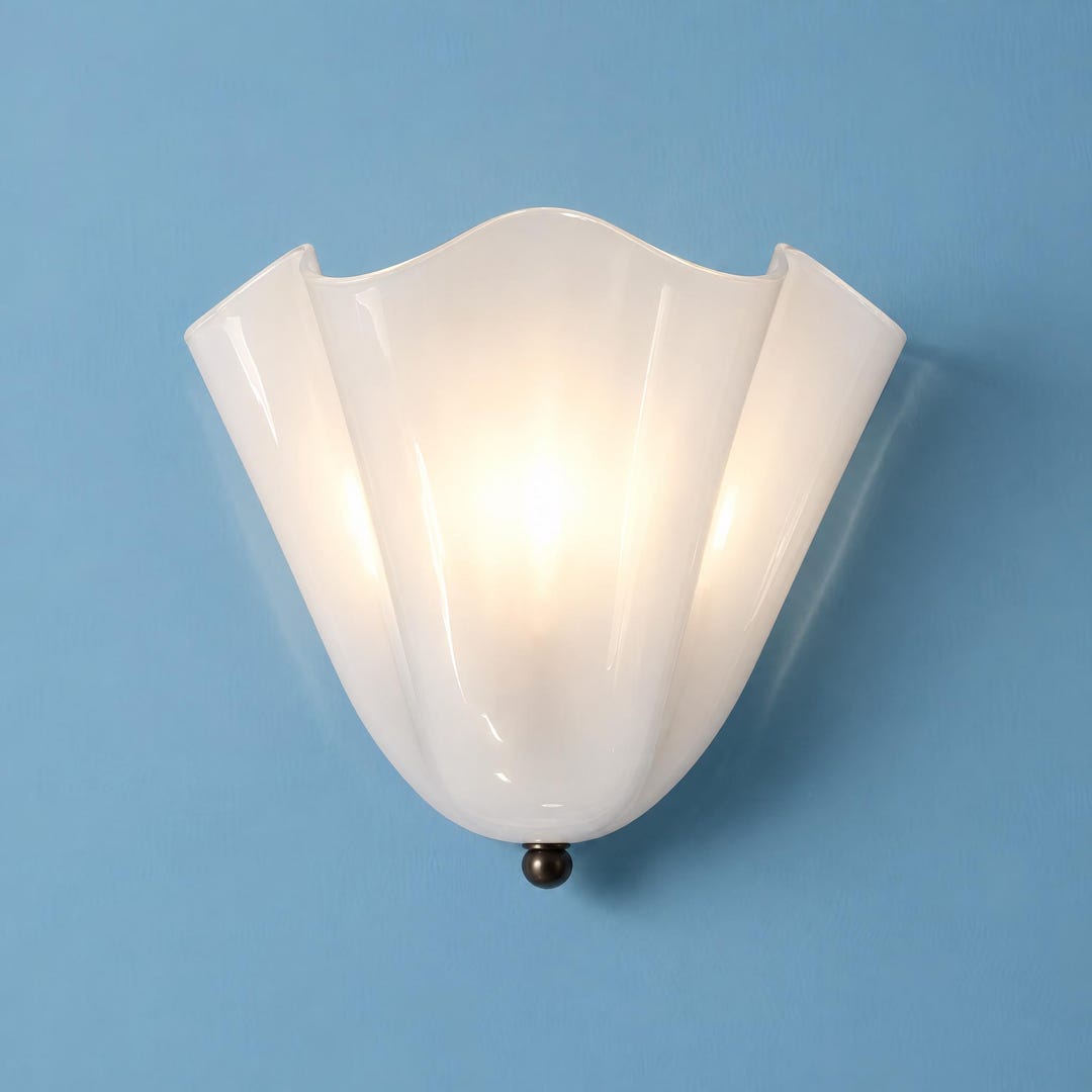 Vintage Shell Glass Sconce