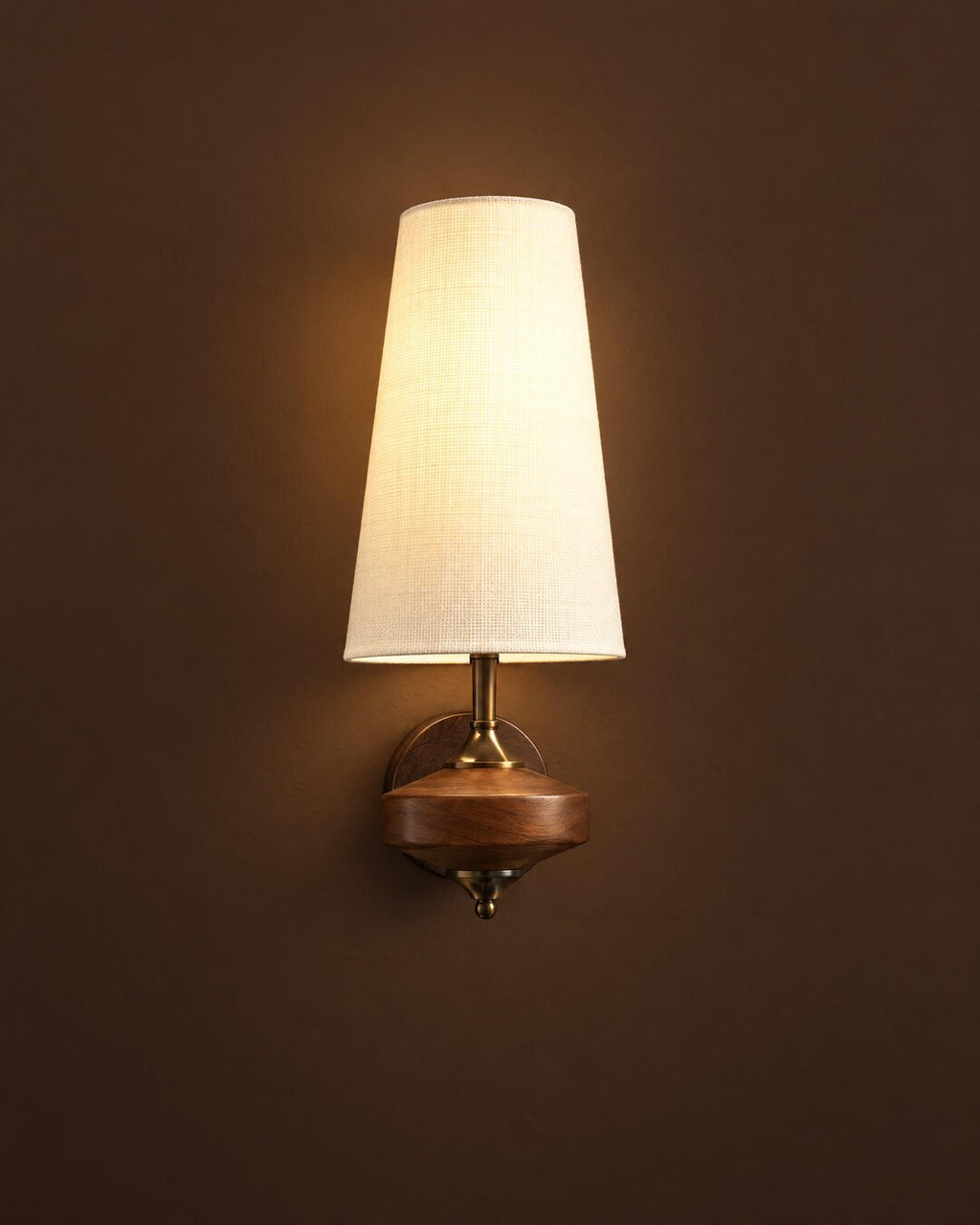 Knitted Shade Wood Wall Sconce