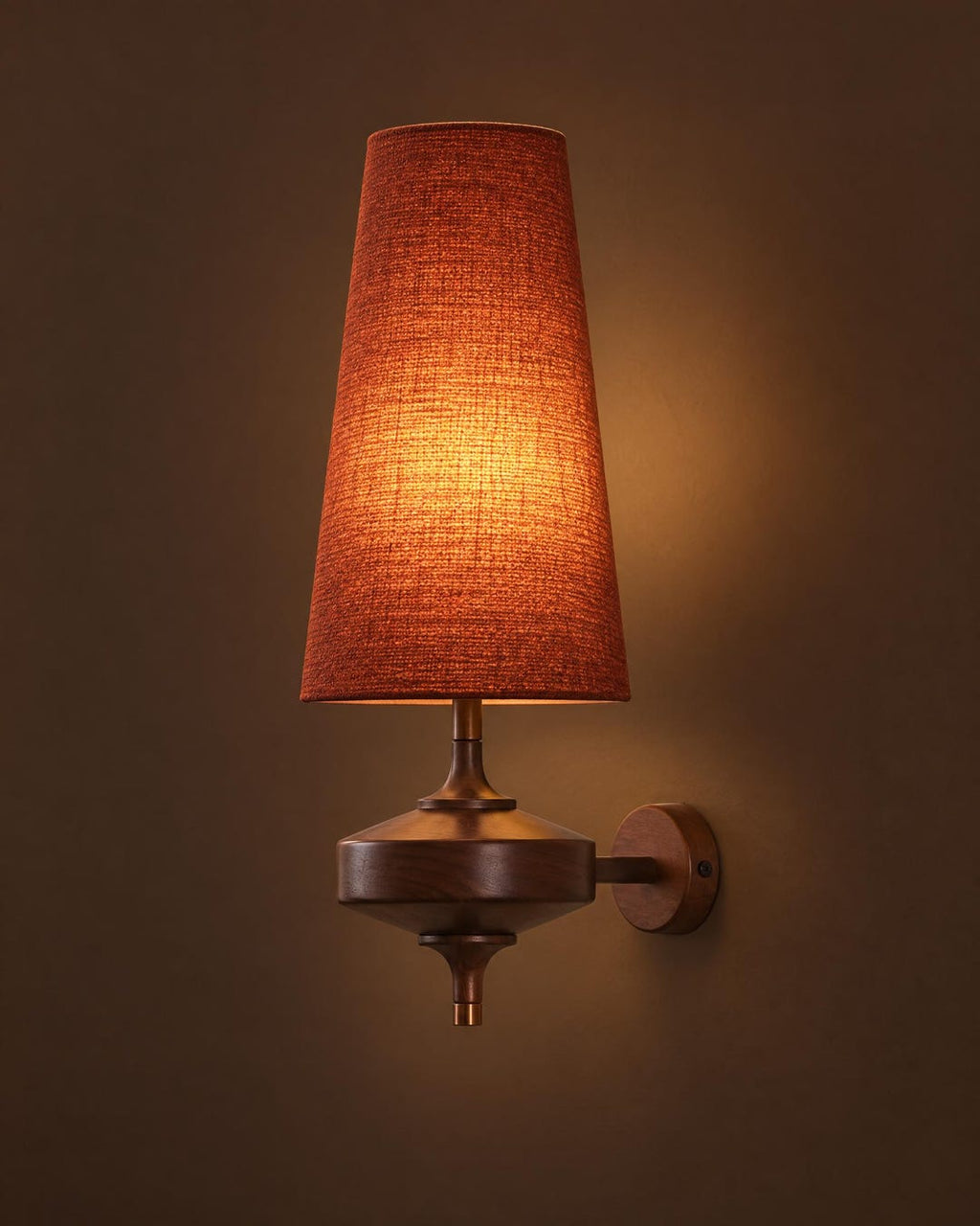 Knitted Shade Wood Wall Sconce