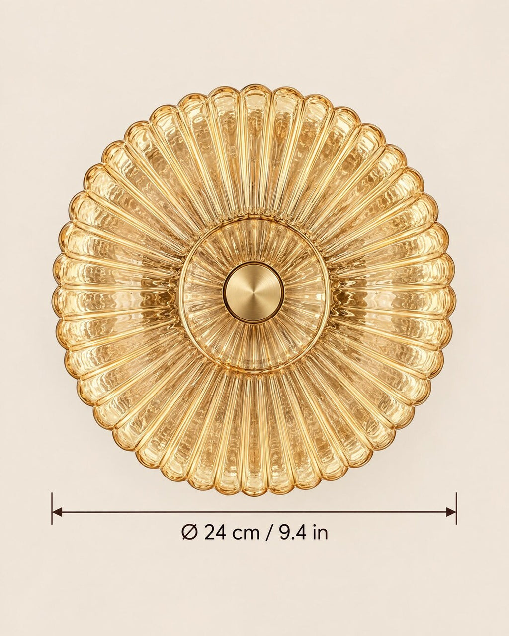 Fluted Glass Sunburst Wall Sconce