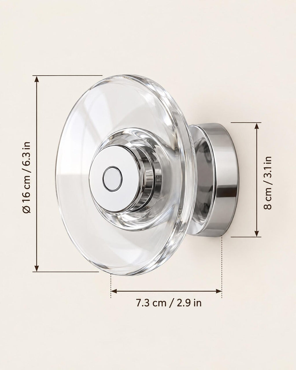 Crystal Disc Wall Sconce