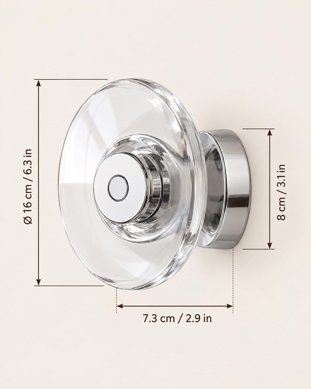 Crystal Disc Wall Sconce