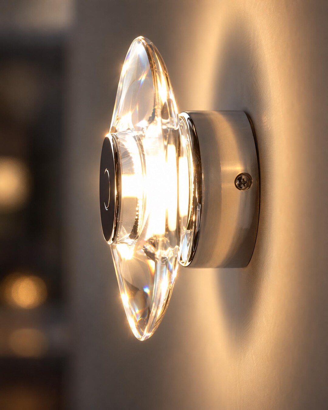 Crystal Disc Wall Sconce