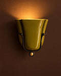 Pleated Glazed Ceramic Wall Sconce