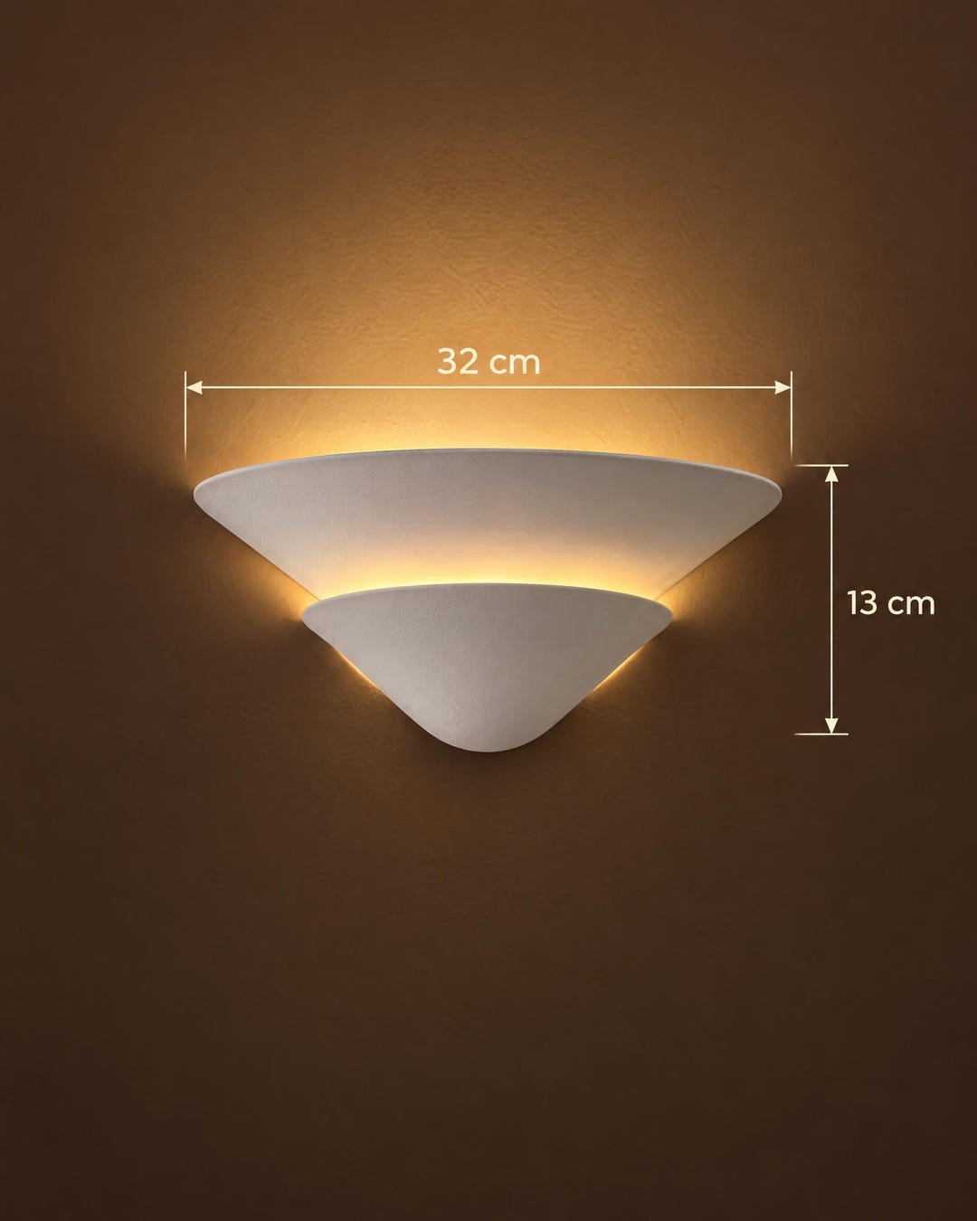 Two-Tier Plaster Wall Sconce