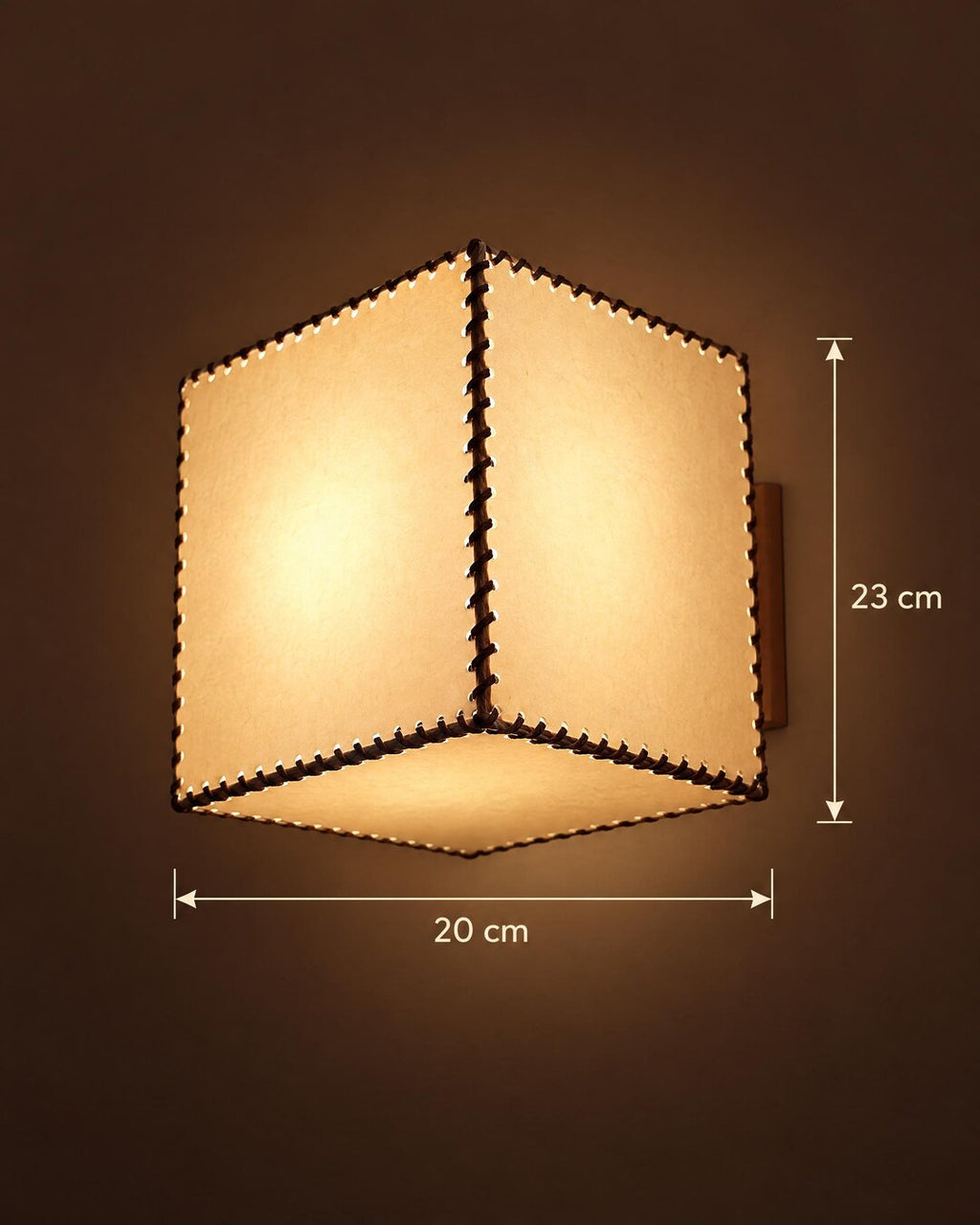 Japanese Kraft Paper Cube Wall Lamp