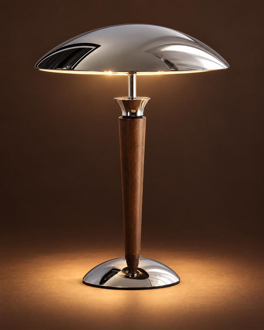 Bauhaus Silver Dome Table Lamp