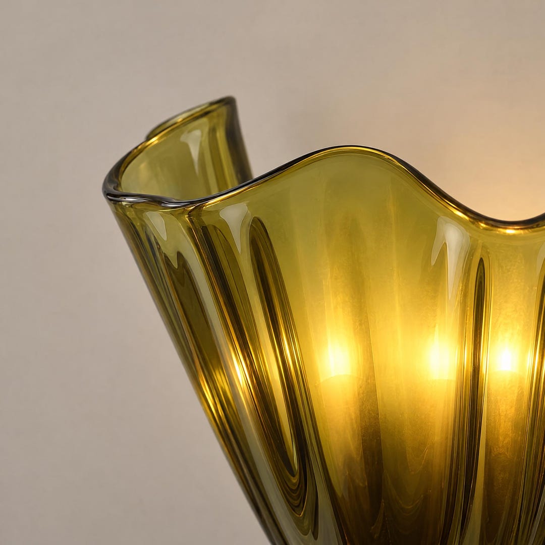 Vintage Shell Glass Sconce