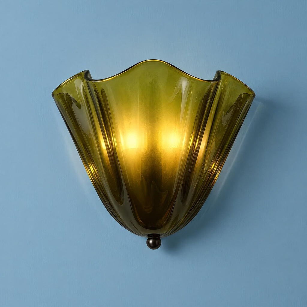 Vintage Shell Glass Sconce