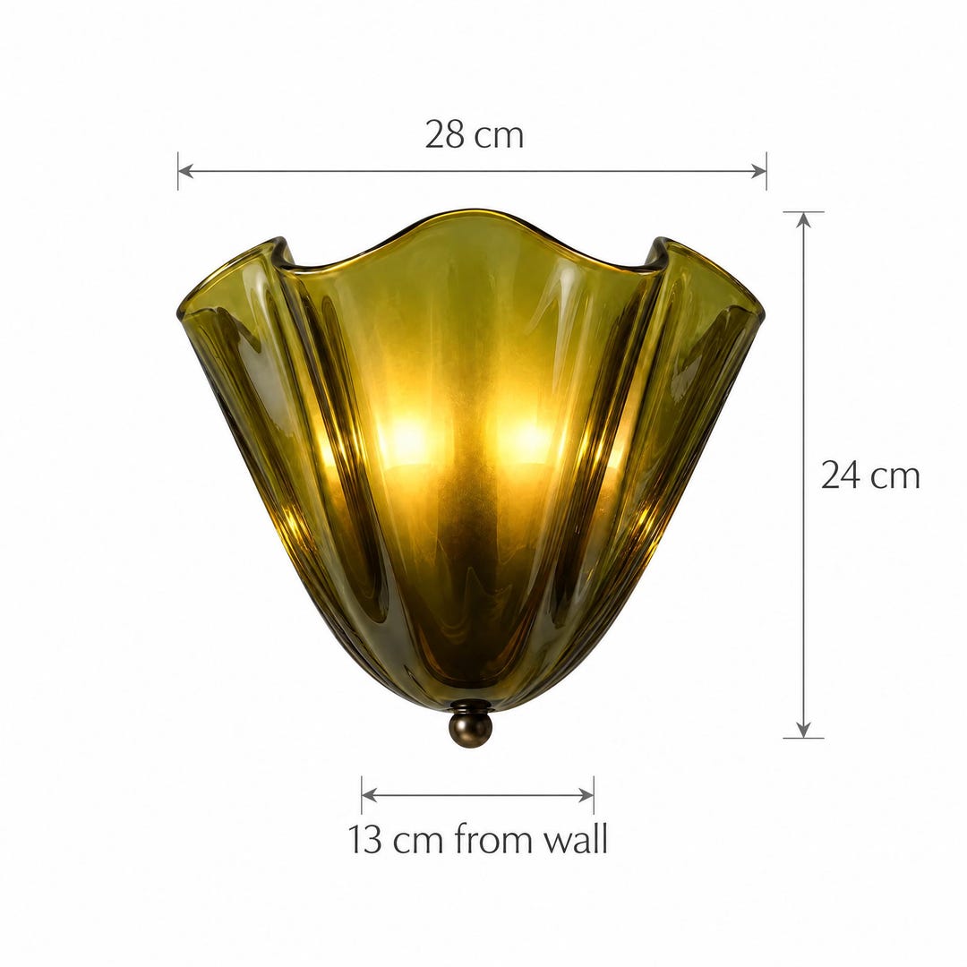 Vintage Shell Glass Sconce