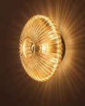 Fluted Glass Sunburst Wall Sconce
