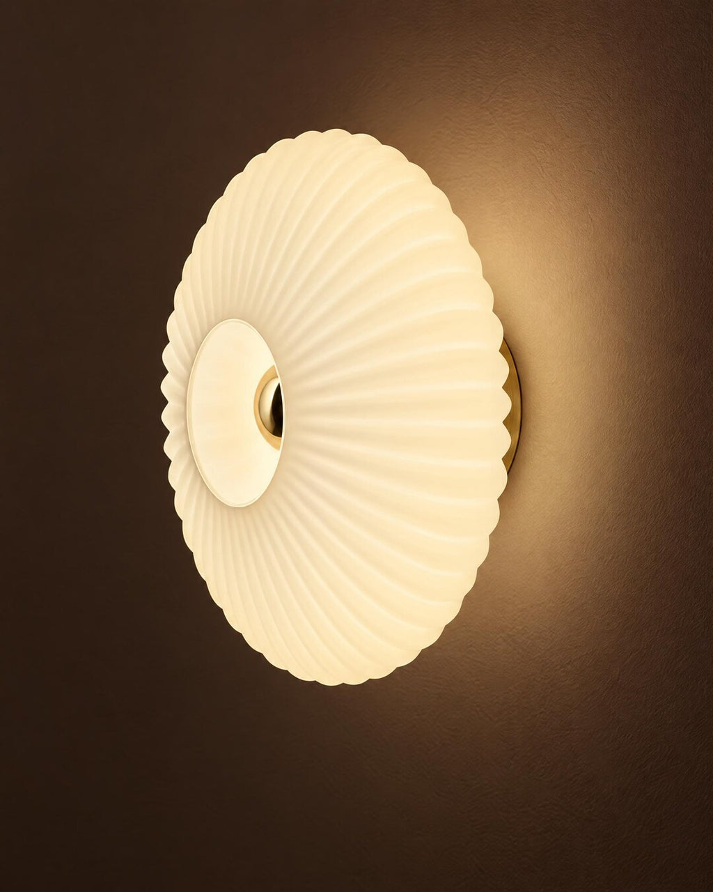 Fluted Glass Sunburst Wall Sconce