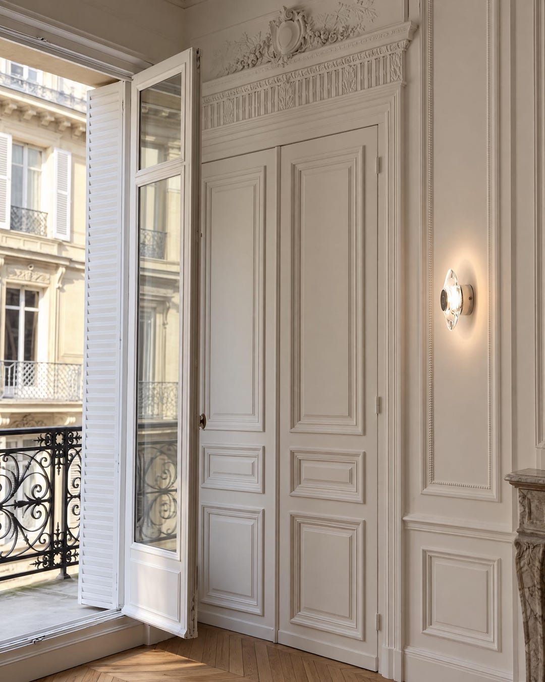 Crystal Disc Wall Sconce