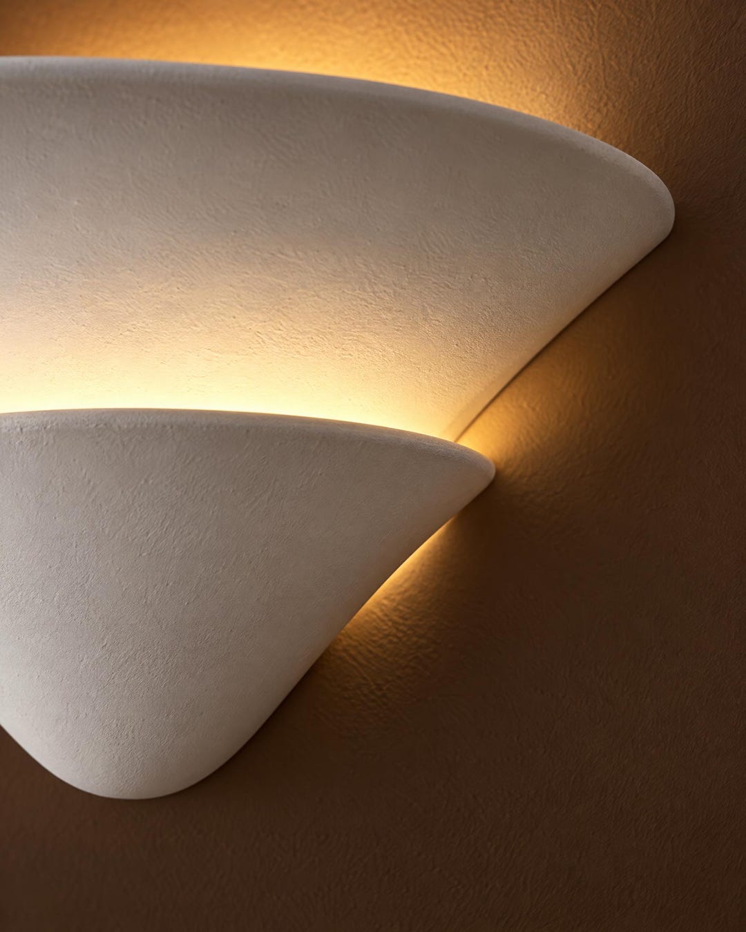 Two-Tier Plaster Wall Sconce