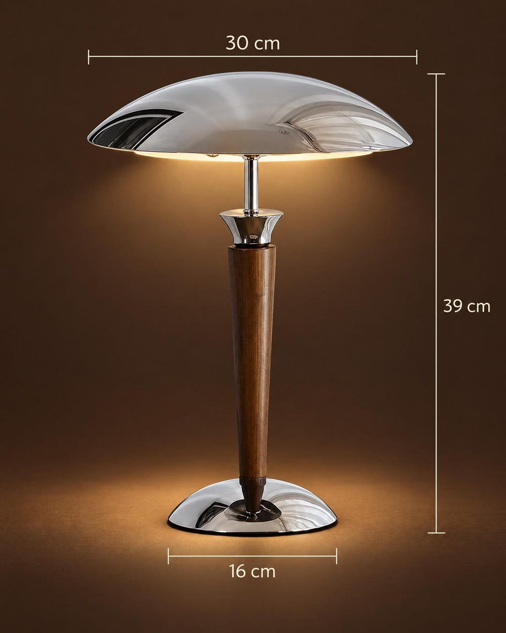 Bauhaus Silver Dome Table Lamp