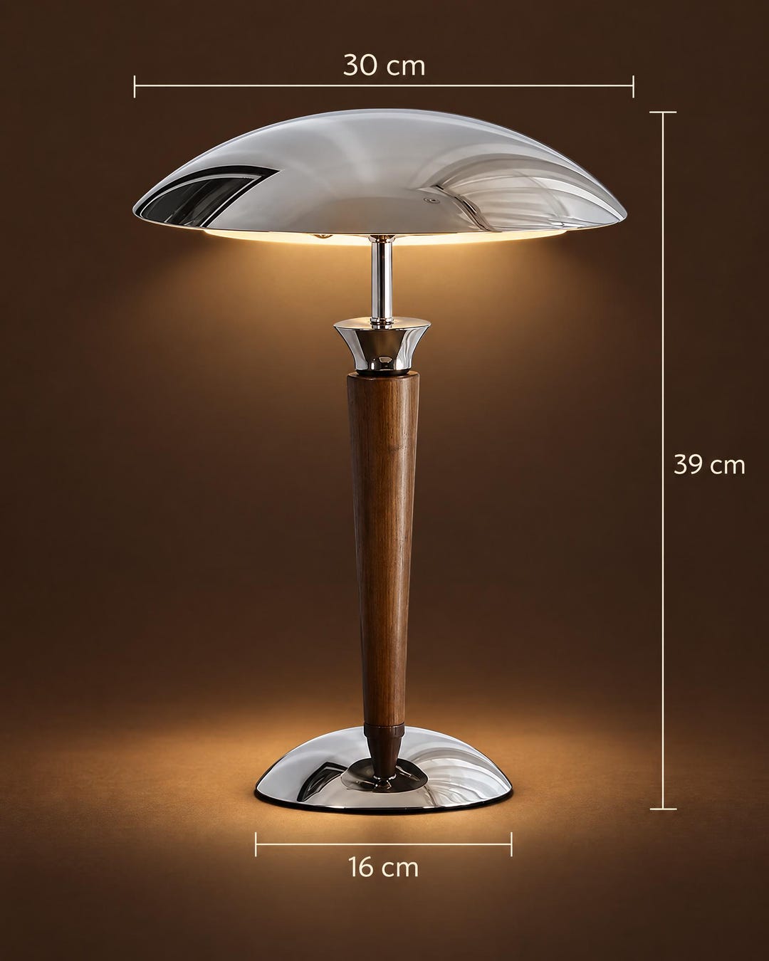 Bauhaus Silver Dome Table Lamp